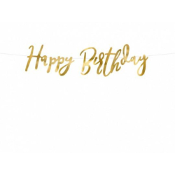 Banderole dorée Happy Birthday