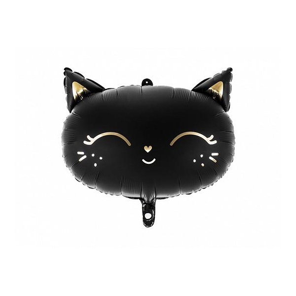 ballon aluminium noir chat