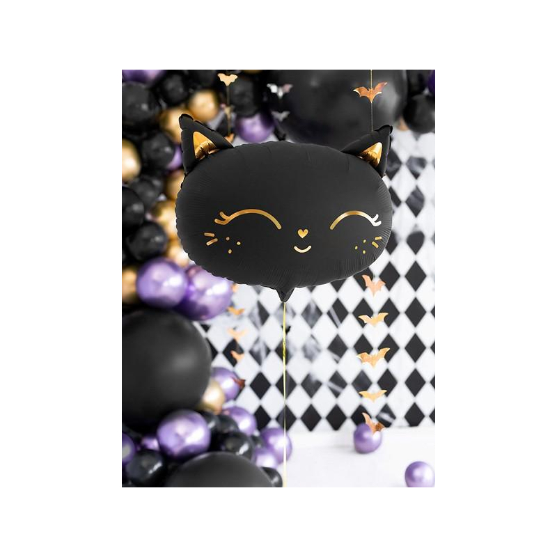 ballon aluminium noir chat effets