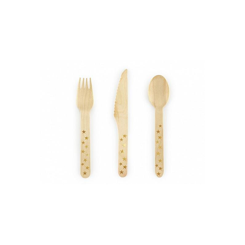 couverts bois étoile