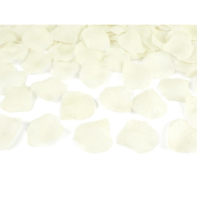 canon à confettis avec pétales crème