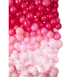mur ballons degrade rose effets