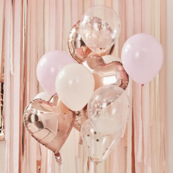 bouquet ballon rose gold