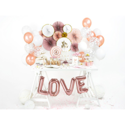 ballons lettre rose gold love