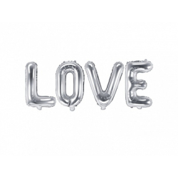 ballon lettre argent love