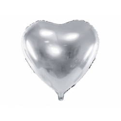 ballon aluminium coeur argent
