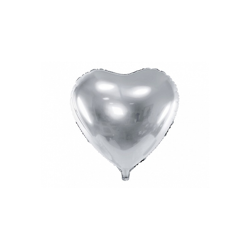 ballon aluminium coeur argent