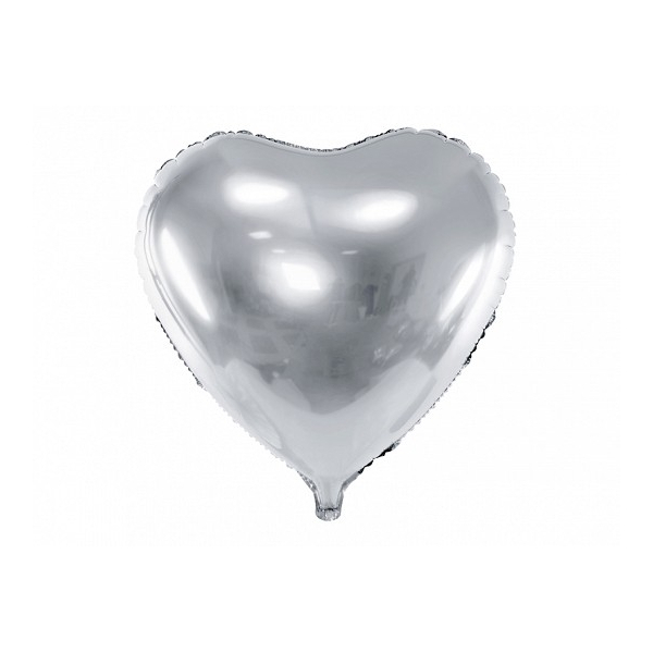 ballon aluminium coeur argent
