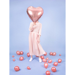 ballon aluminium coeur rose