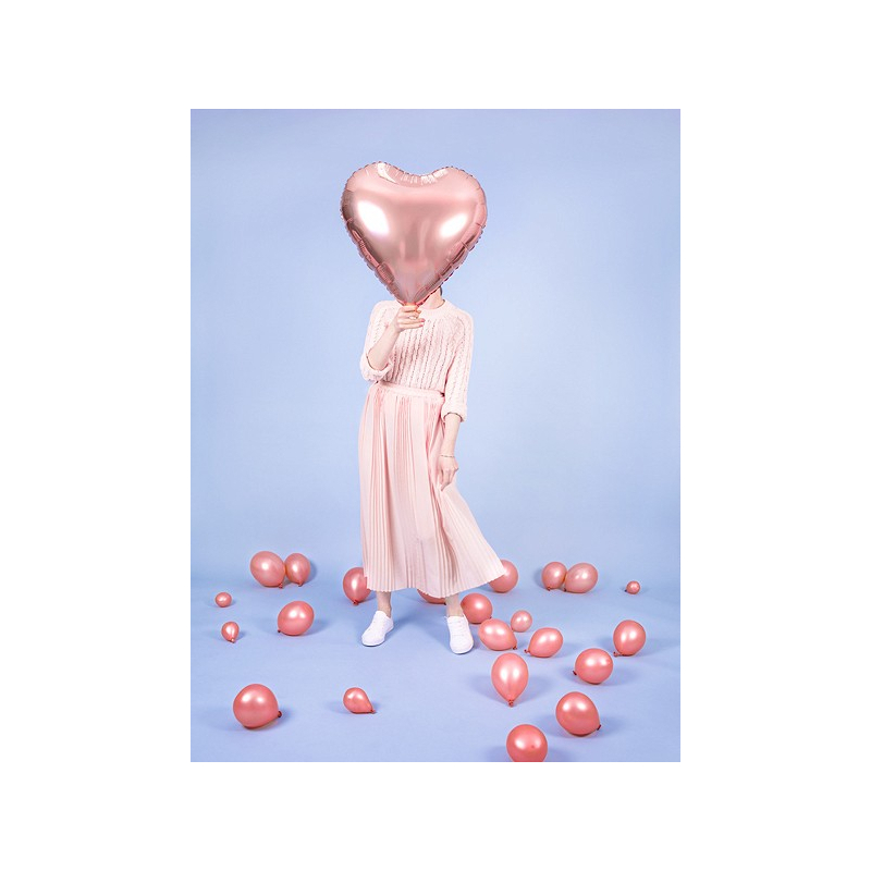 ballon aluminium coeur rose femme