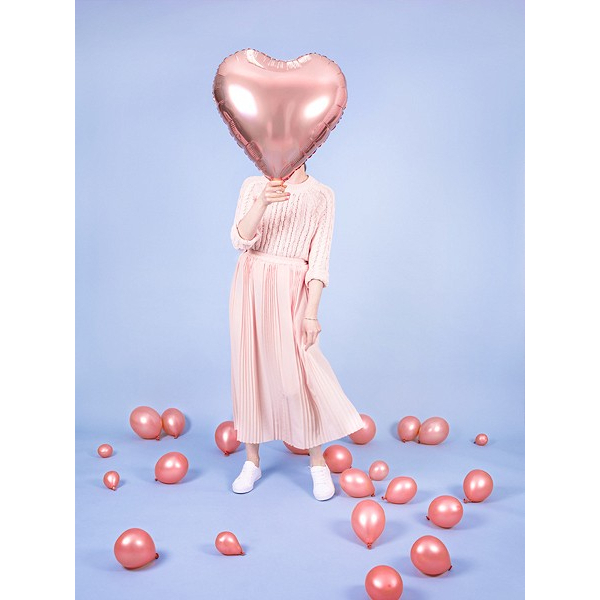 ballon aluminium coeur rose femme