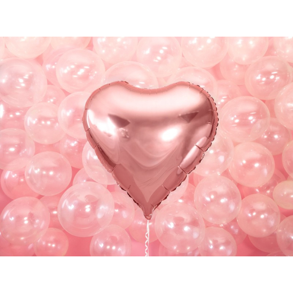 ballon aluminium coeur rose effets