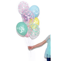 ballons transparent coeur menthe