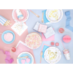 paille rose pois blanc effet