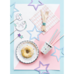 paille rose pois blanc lot