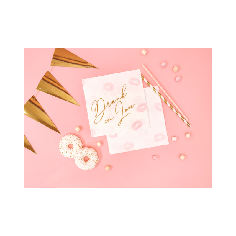 paille rose pois blanc effet