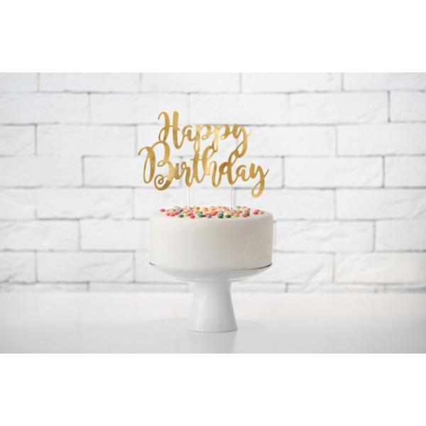 cake topper happy birthday doré