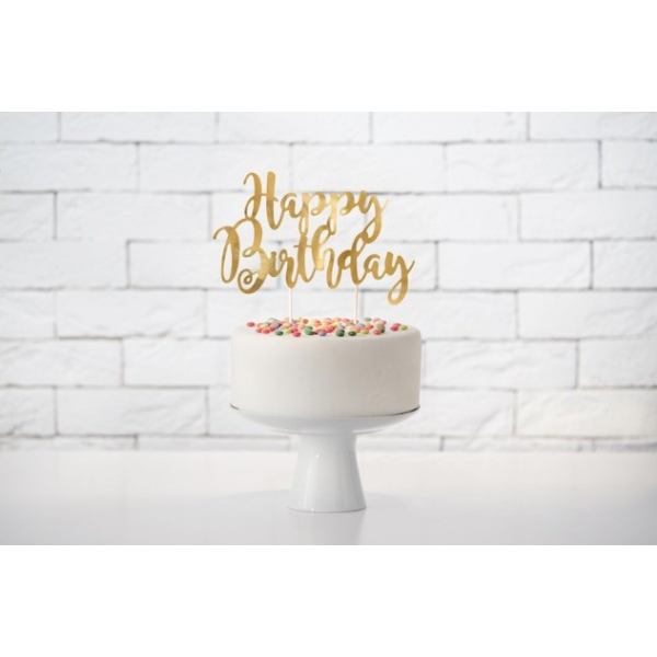 cake topper happy birthday doré