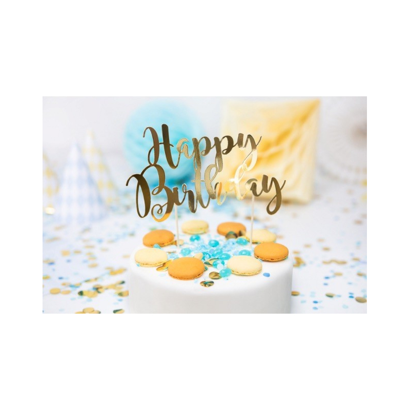 cake topper happy birthday gateau