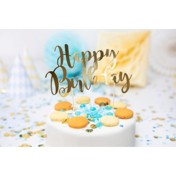 cake topper happy birthday gateau