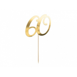 cake topper dore 60 ans