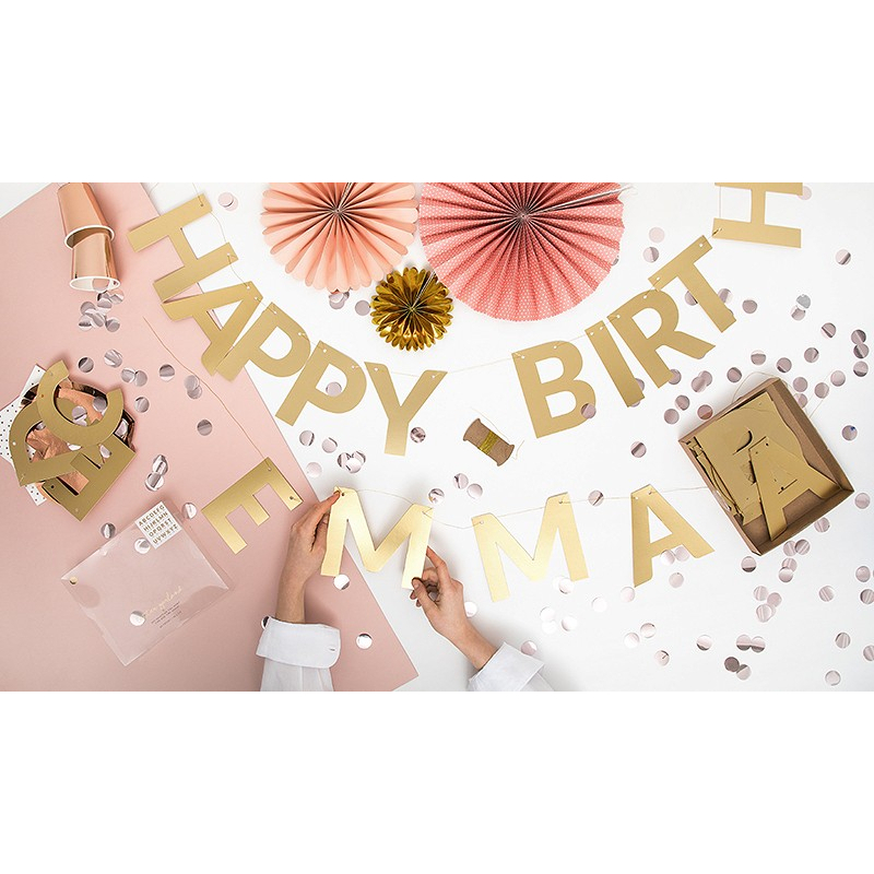 banniere alphabet doree table