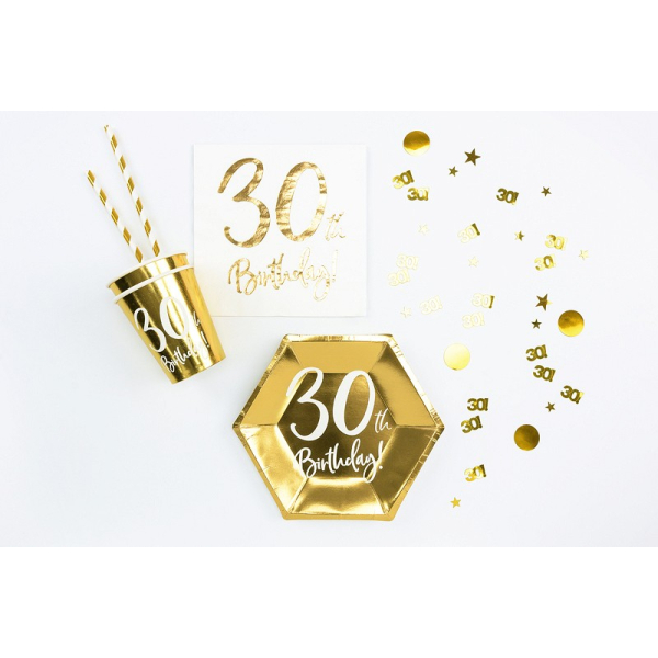 confettis dore 30 ans table