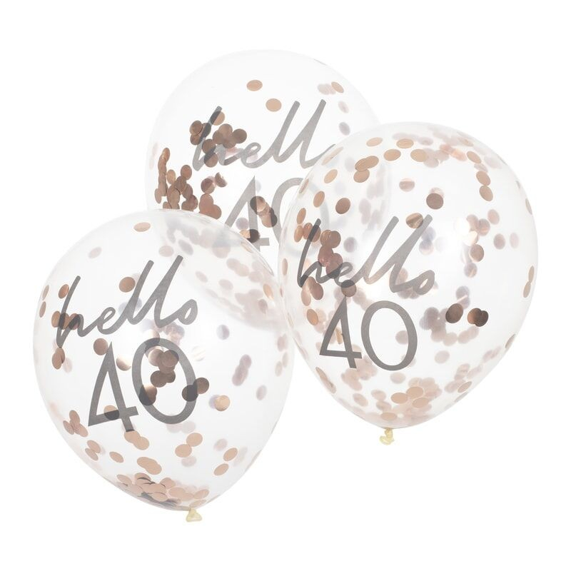 ballons confettis rose gold ballons confettis rose gold