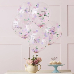 ballons anniversaire fleurs