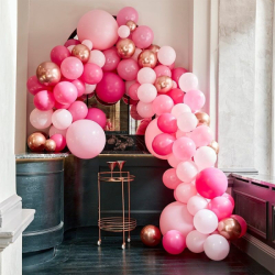arche de ballons rose geant
