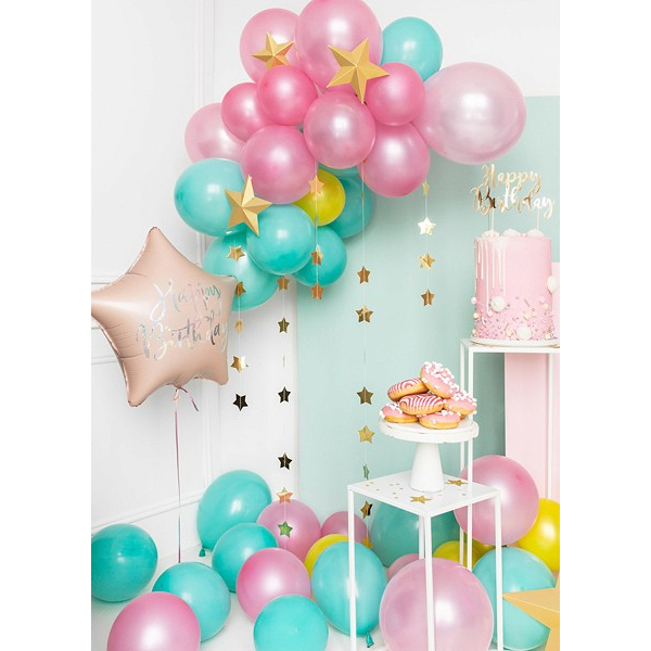 ballon etoile rose poudre ambiance