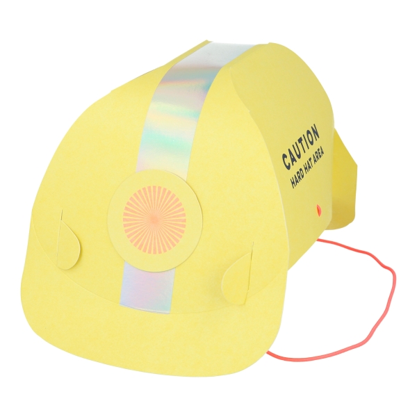 Lot De 8 Casques De Chantier Jaunes – Plastique Souple – 49 G – Jeu De Rôle Et Fête – Pour Garçons Et Filles