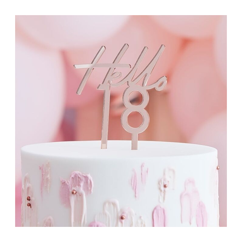 cake topper rose gold