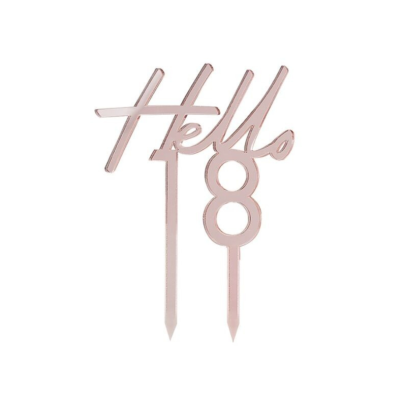 cake topper rose gold gateau