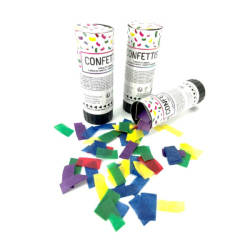 mini canon confettis multicolore