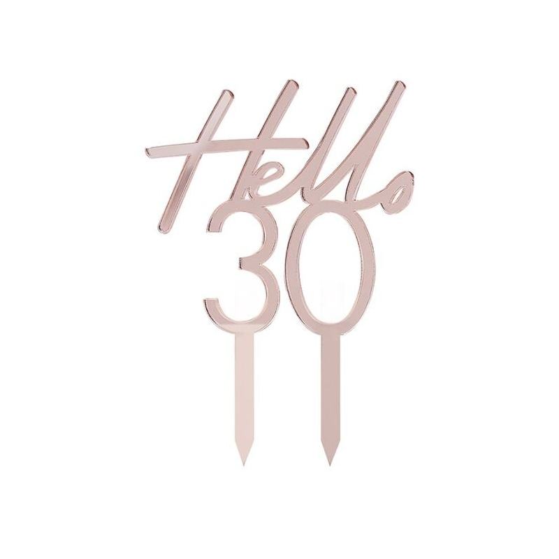 cake topper anniversaire rose gold