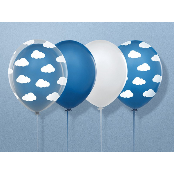 ballons nuage bleu blanc ambiance