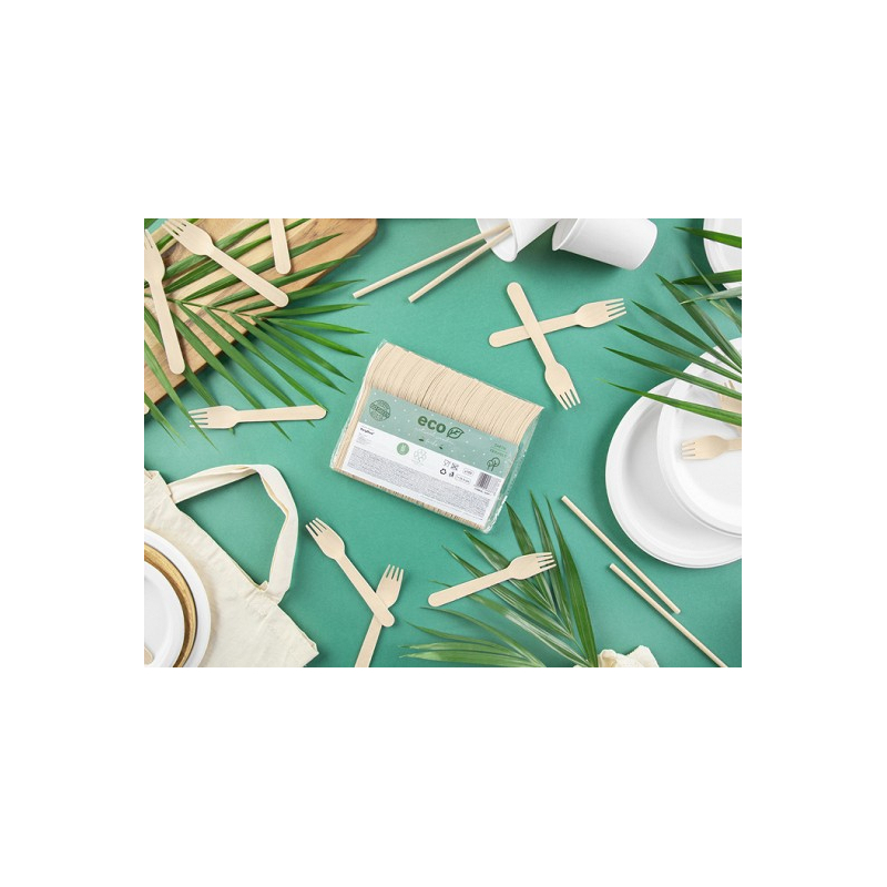 table fourchettes bois jetable