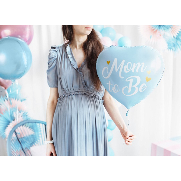 ballon coeur bleu baby shower femme