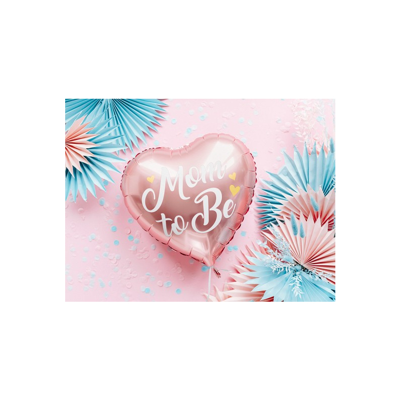 ballon coeur rose baby shower effets