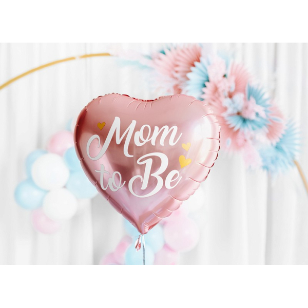ballon coeur rose baby shower ambiance