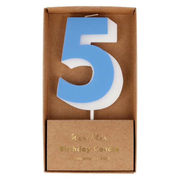 bougie chiffre 5 bleu bougie chiffre 5 bleu