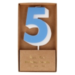 bougie chiffre 5 bleu bougie chiffre 5 bleu