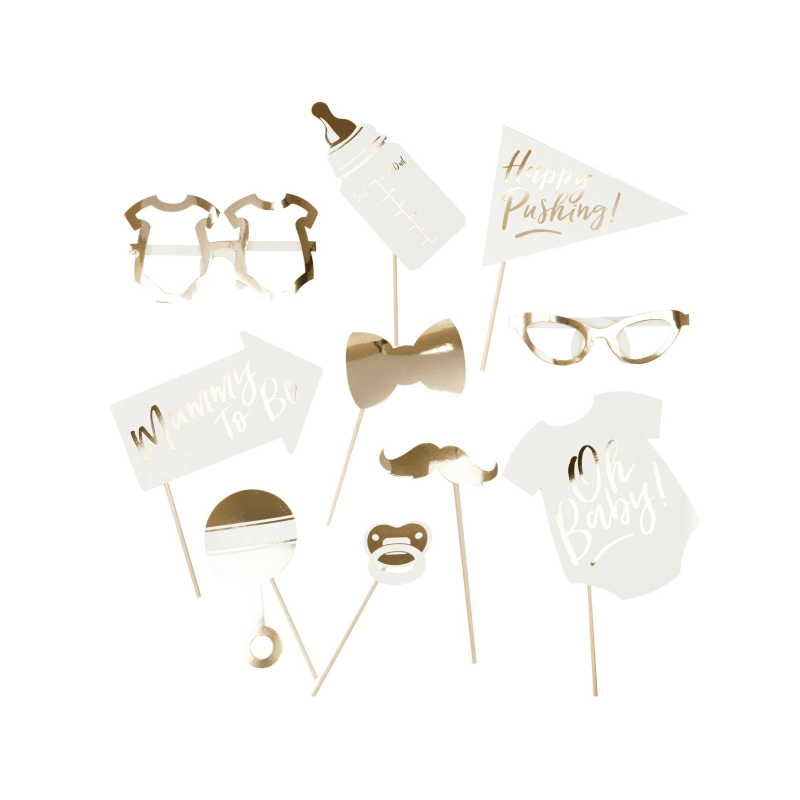 accessoires Photo Booth baby shower dores