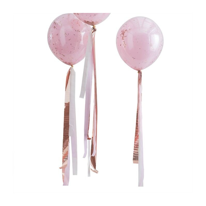 suspension ruban rose