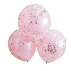 ballons roses paillettes