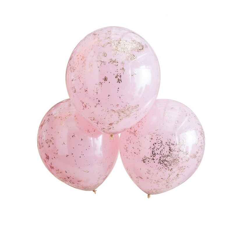 ballons roses paillettes