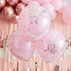 ballons roses paillettes