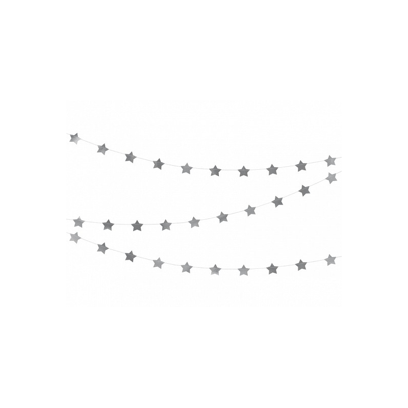 guirlande etoile argent