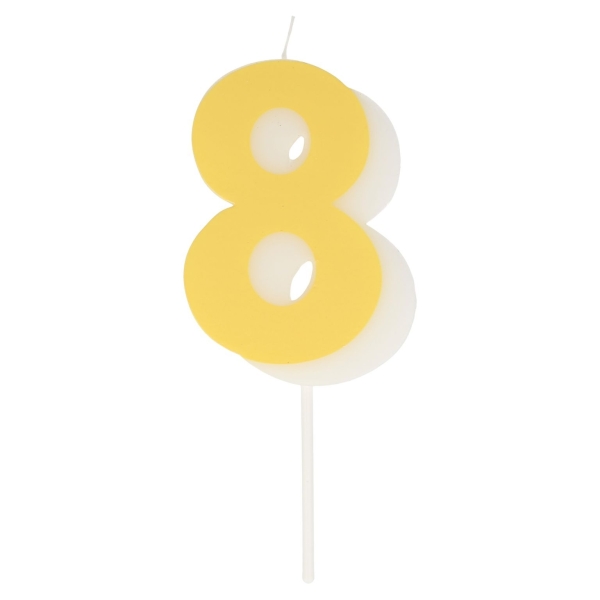 bougie 8 jaune